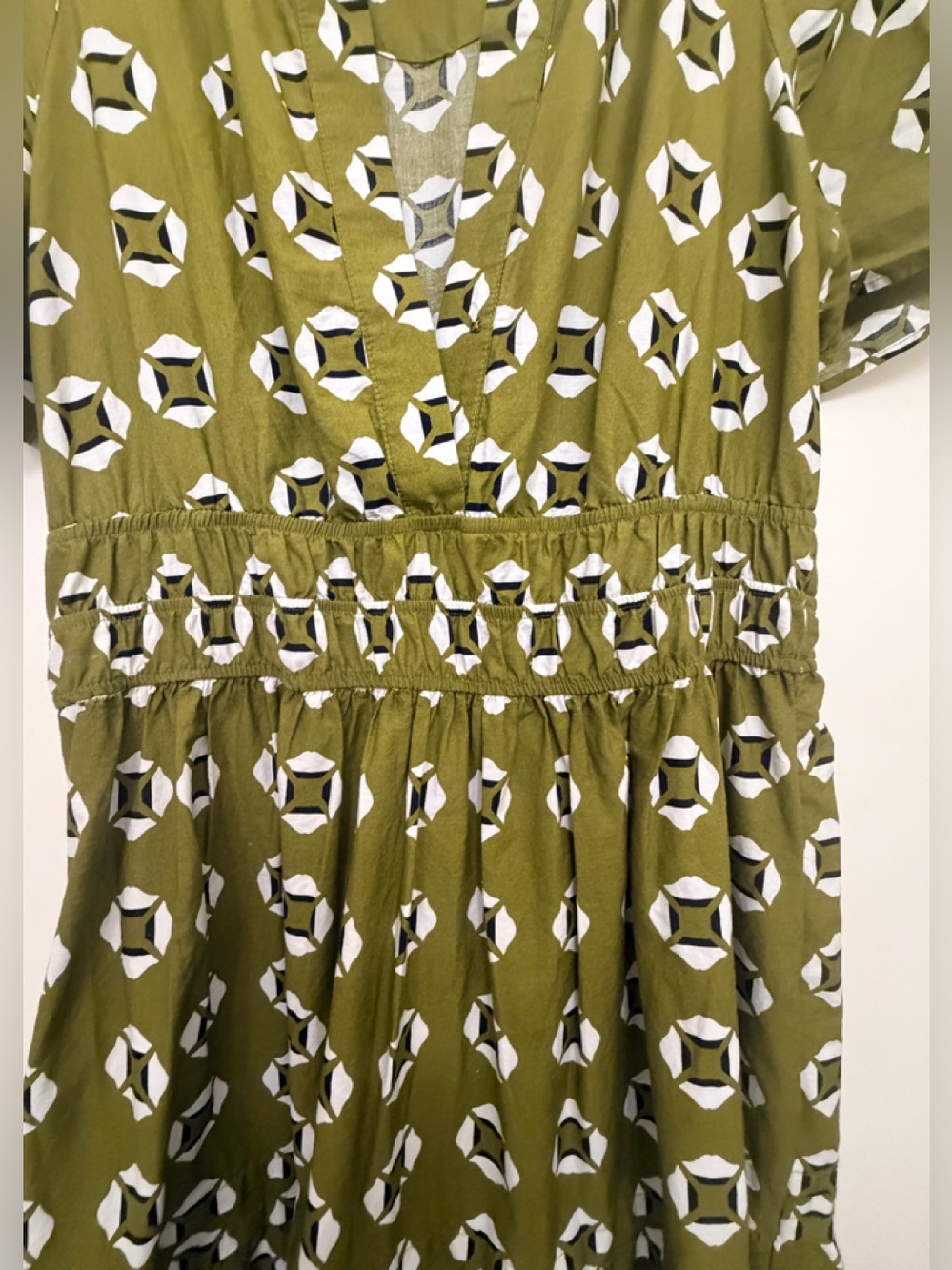 Anthropologie Olive Green Patterned somerset Maxi Dress - Picture 6 of 11